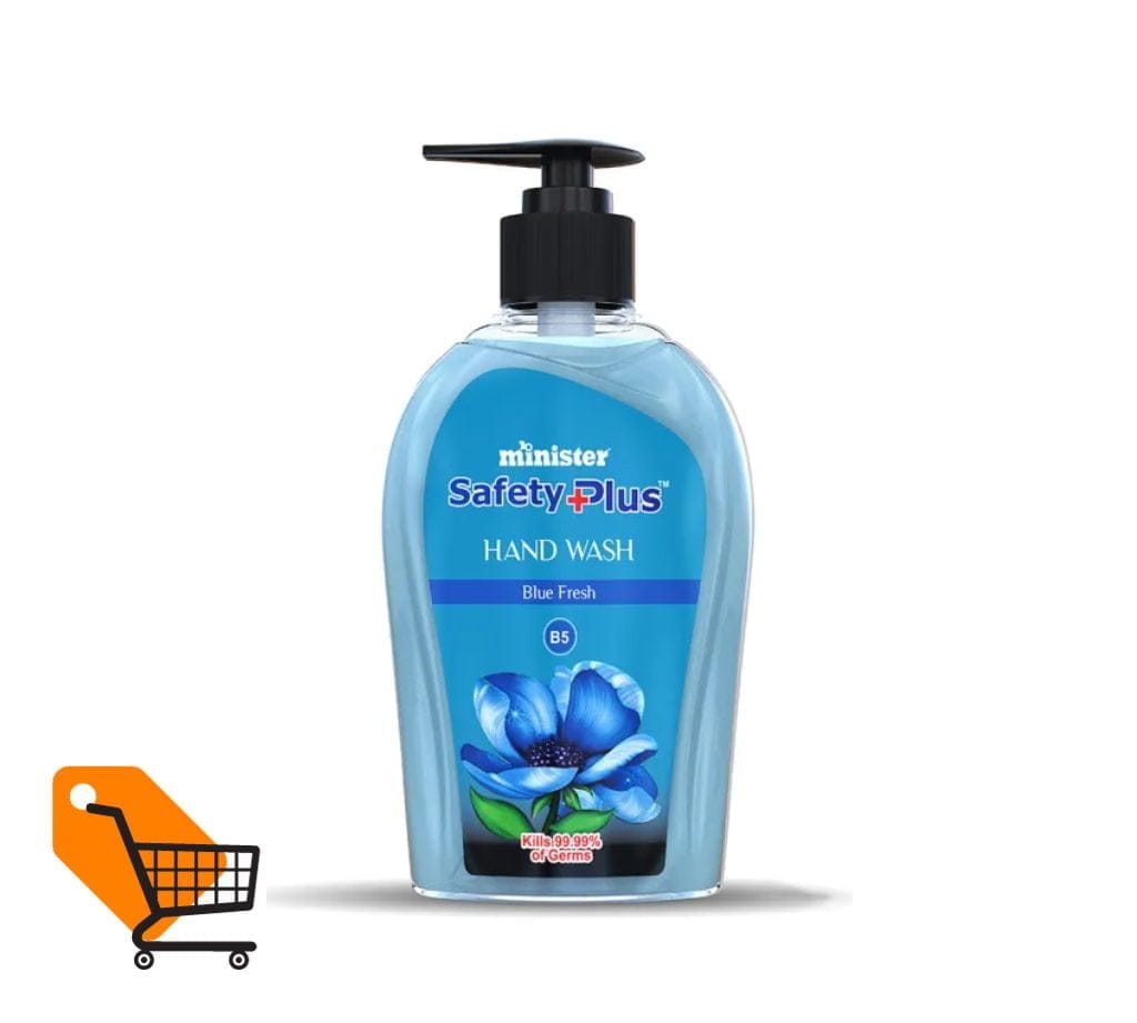 Minister Safety Plus Hand Wash Pump (Blue Fresh) 200+50Ml