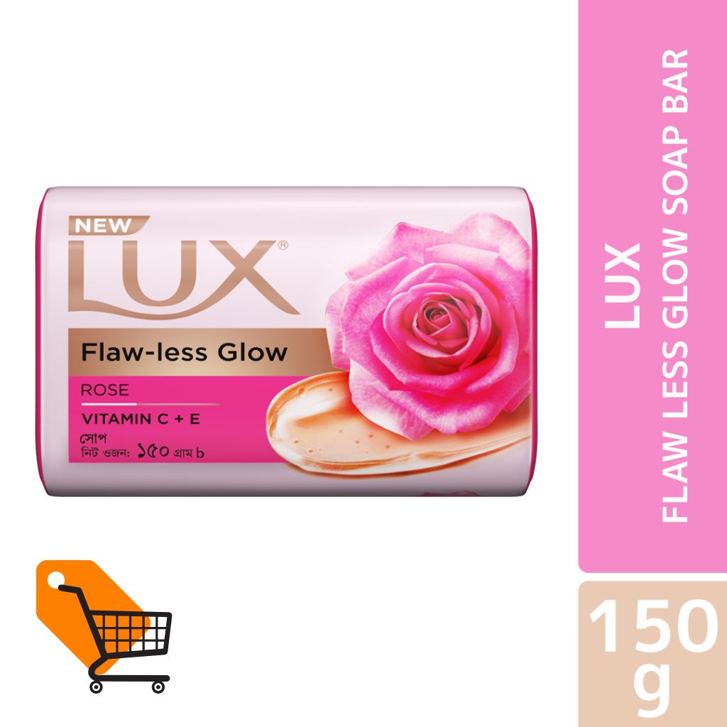 Lux Soap Flaw-less Glow Rose 150gm