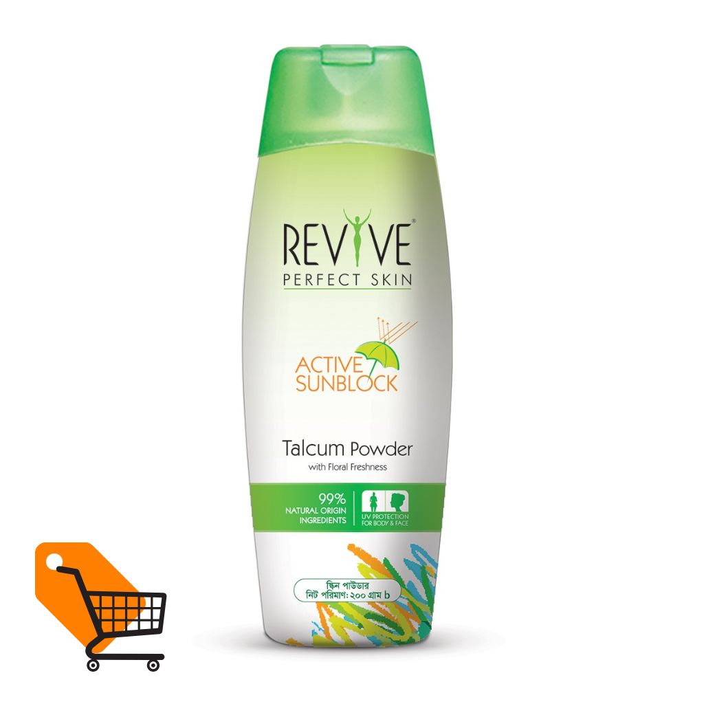 Revive Perfect Skin Active Sunblock Talcum Powder with Floral Freshness 200g