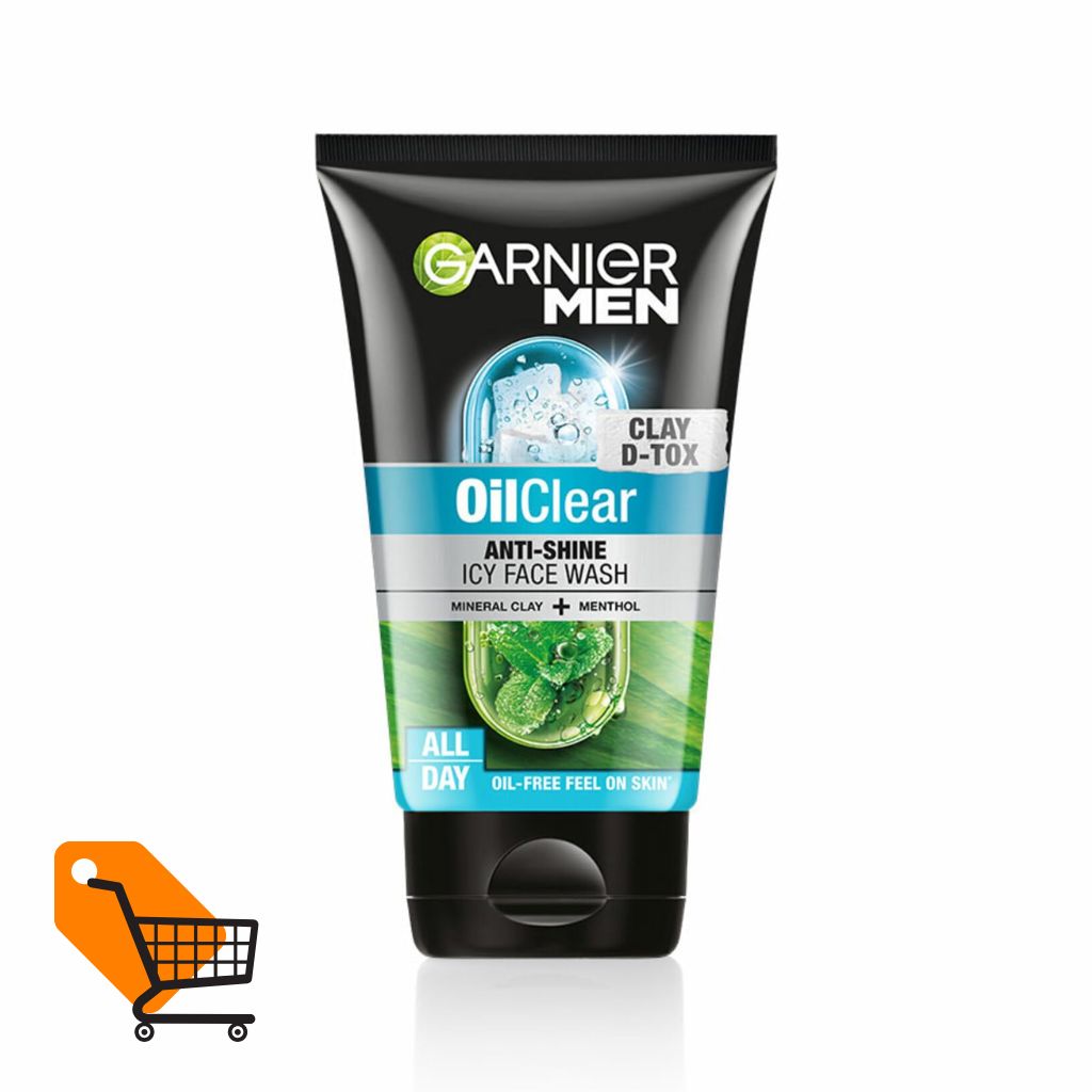 Garnier Men Clay D-Tox Oil Clear Anti-Shine Icy Face Wash 100gm