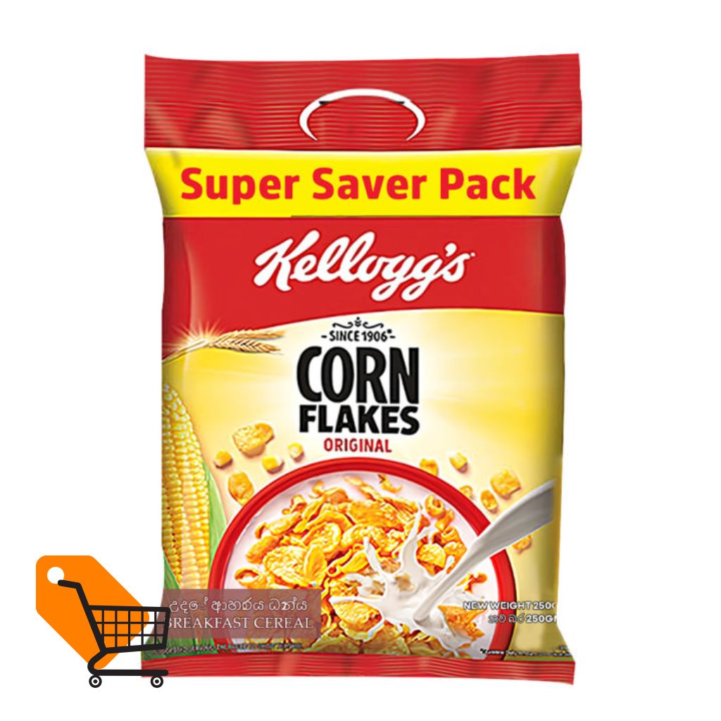 Kellogg’s Corn Flakes Original Breakfast Cereal Pouch 250 gm