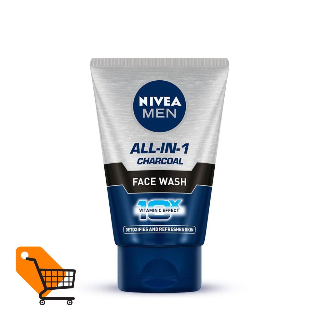 NIVEA MEN All-in-1 Charcoal Face Wash 100g
