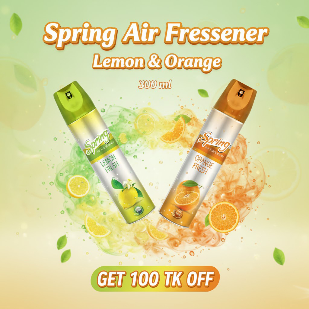Spring Air Freshener Lemon & Orange 300 ml (Get 100 TK OFF)
